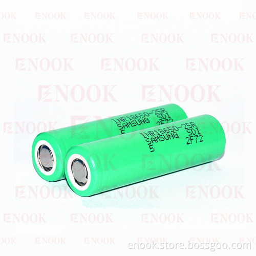 Original Samsung 25r 2500mAh 20A 18650 Battery